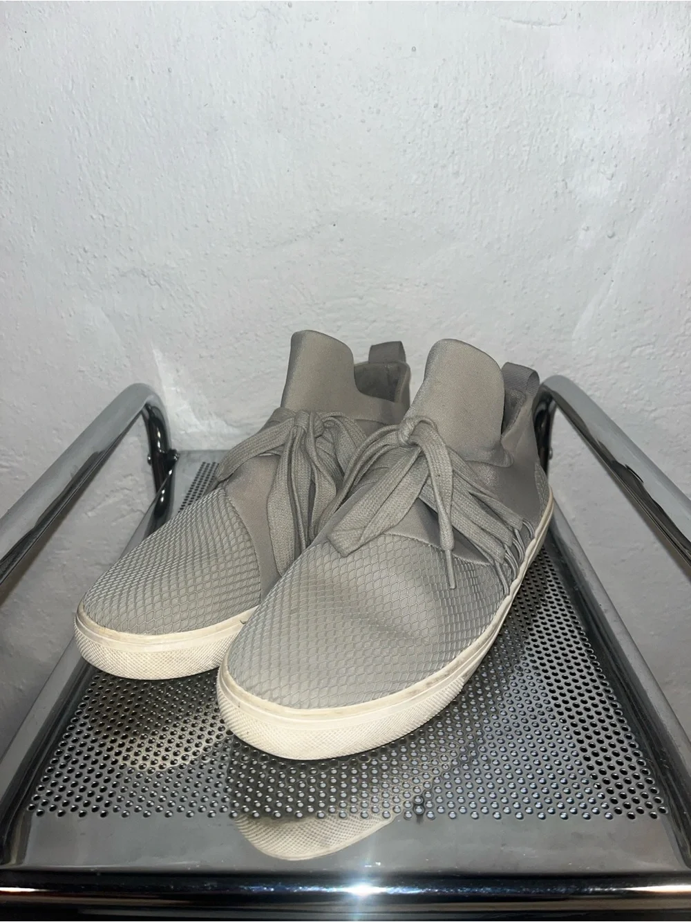 Steve Madden Silver Slip On Sneakers